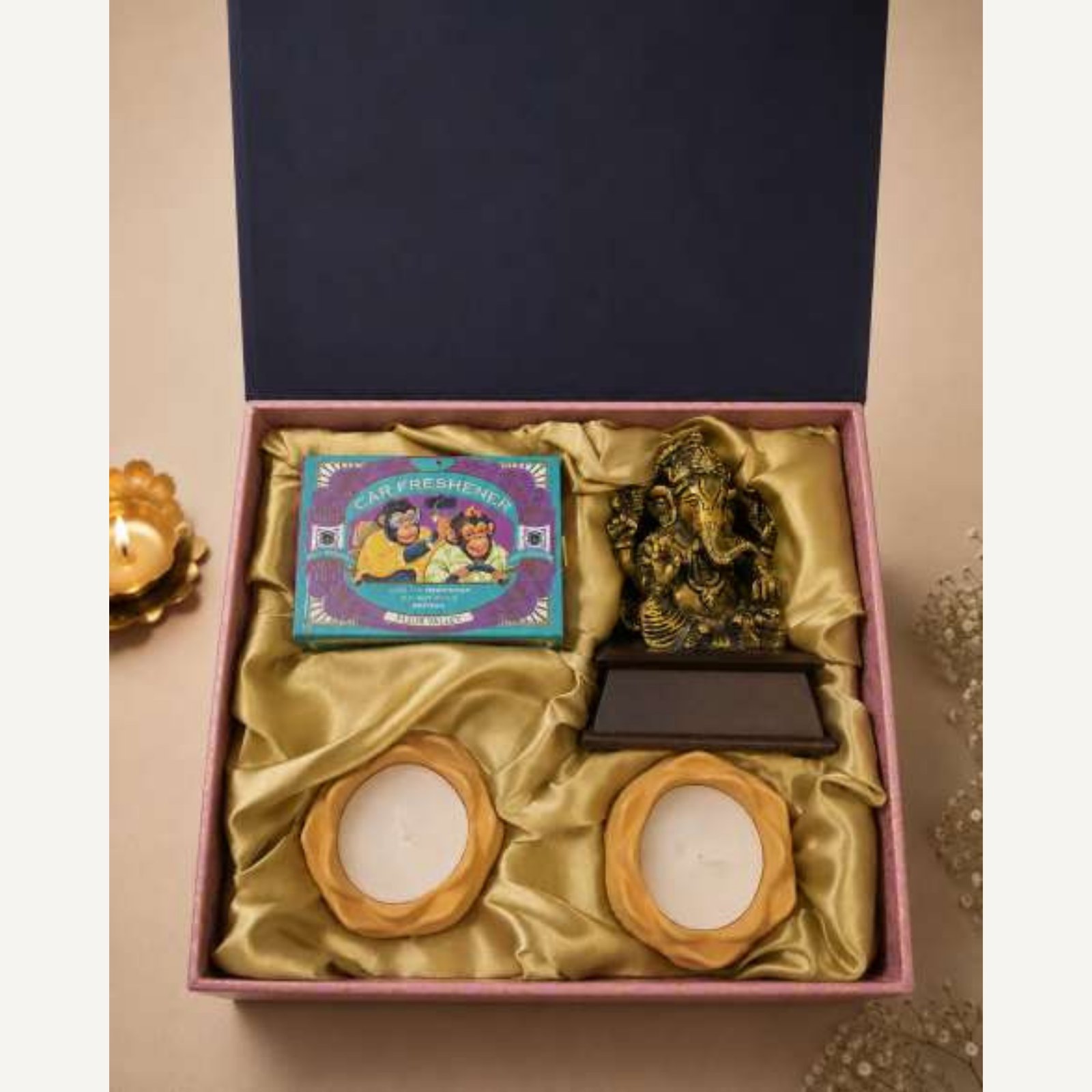 The Luxe Diwali Box, a corporate Diwali hamper by Iconiq Gifts.